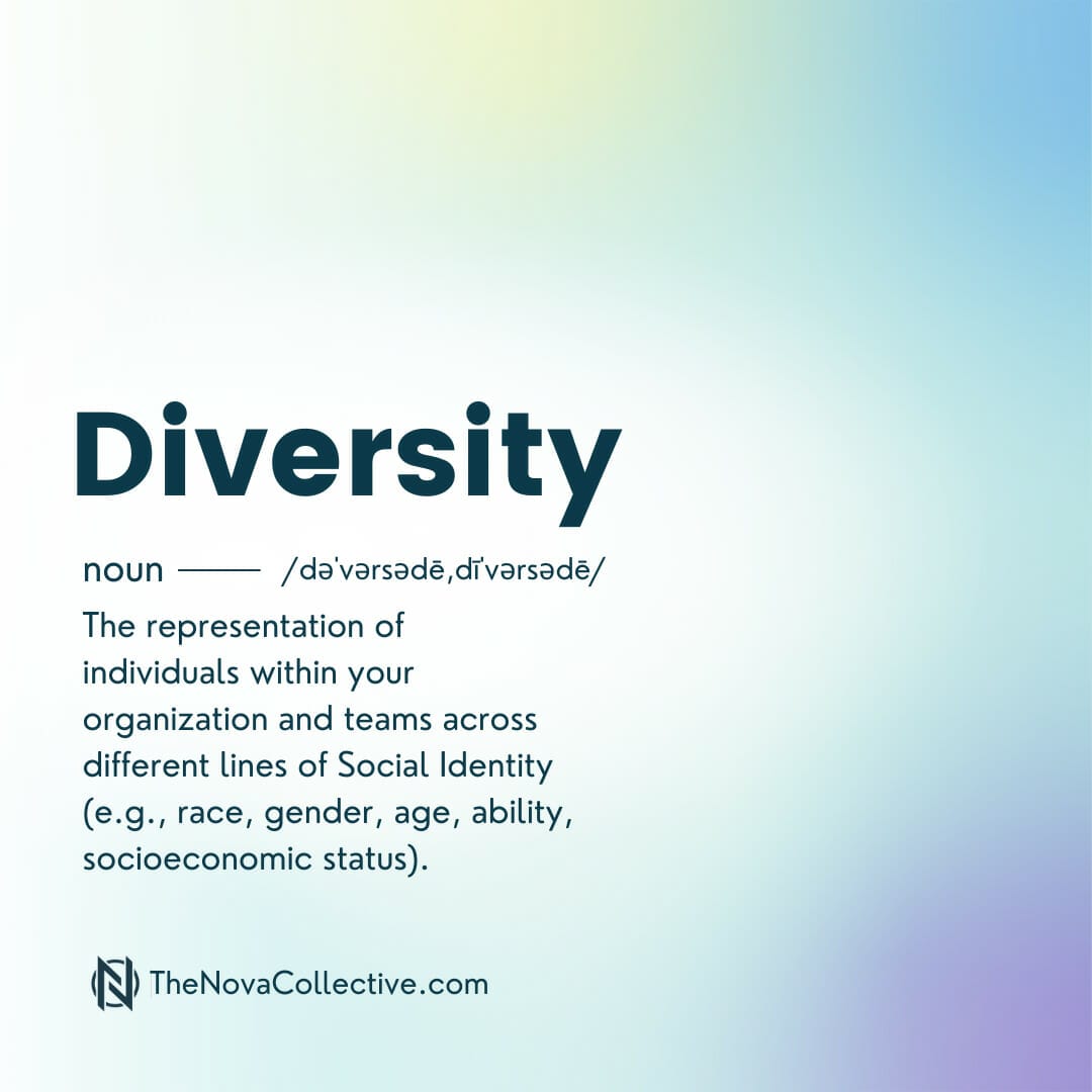 Diversity Graphic Created by The Nova Collective, a DEI training firm